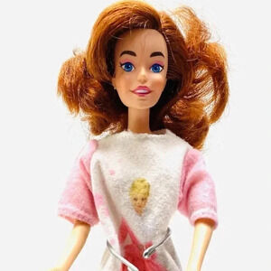 GTI 97 Doll Red Hair Blue Eyes Twist-N-Turn Elbows & Waist Pajamas 12" Tall Used